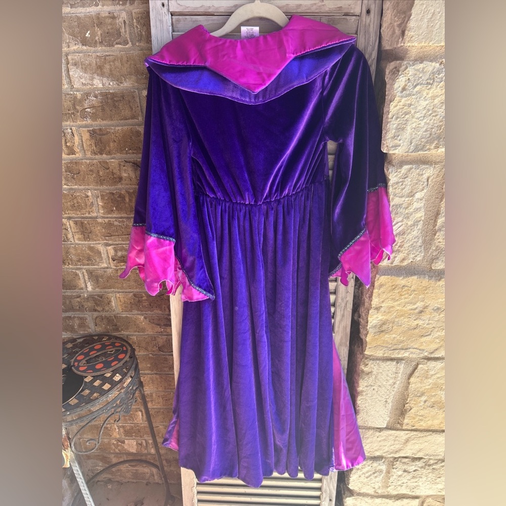 Disney Store Maleficent Costume Child Size Large 9/10 Purple Dress - Picture 5 of 6